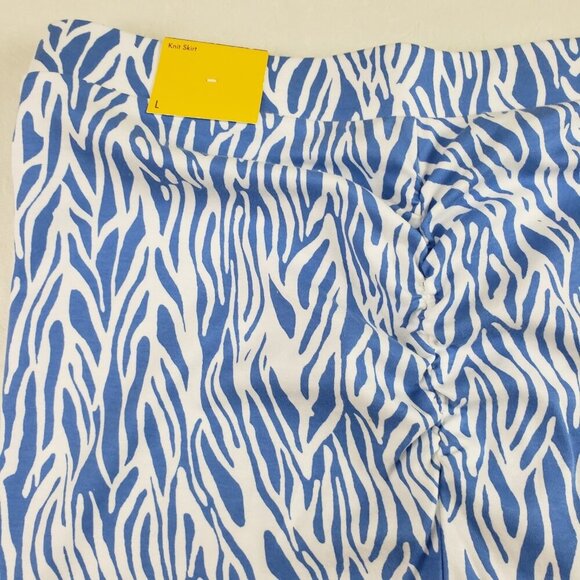 DVF x Target A Line Skirt Womens Large Blue Knit Midi Diane Von Furstenberg NEW - Picture 10 of 14
